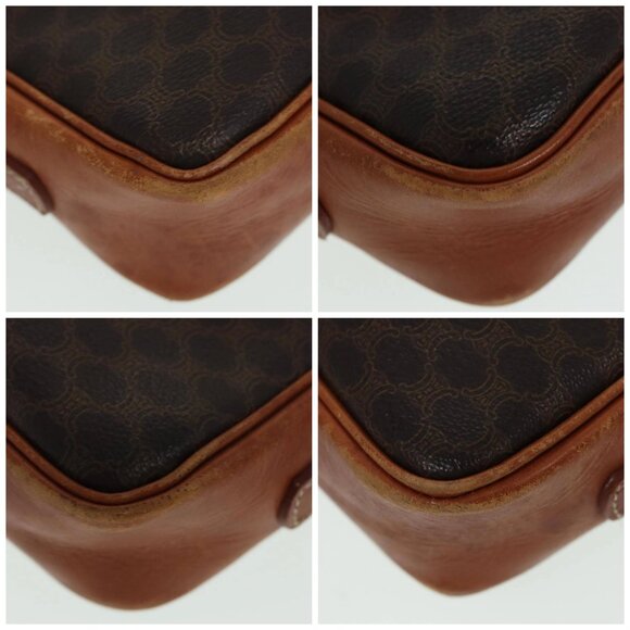 CELINE Macadam Canvas Shoulder Bag PVC Leather Brown Auth - Picture 16 of 16